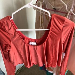 Roxy Long sleeve Crop Top Swimsuit